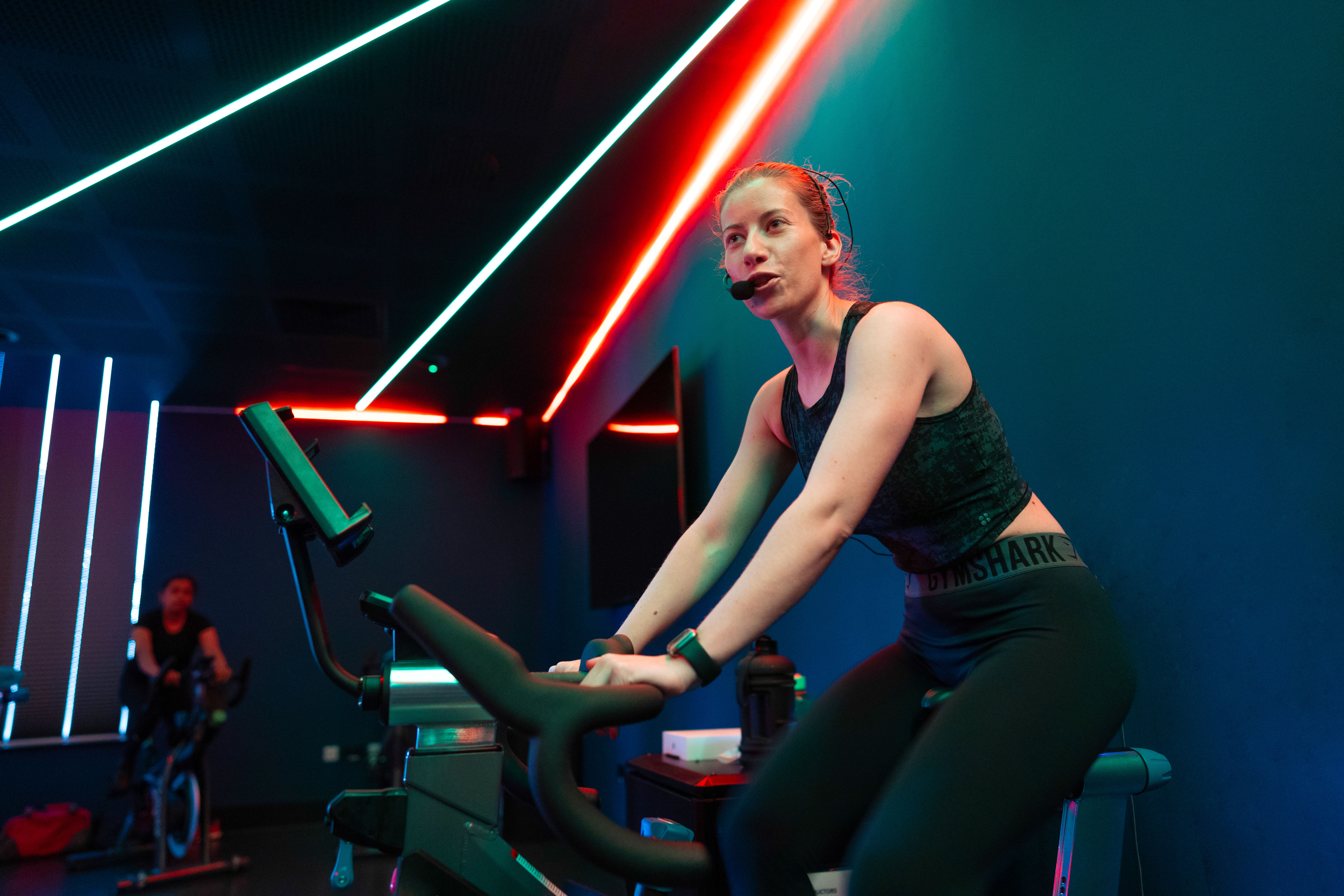 Woman On Spin Bike