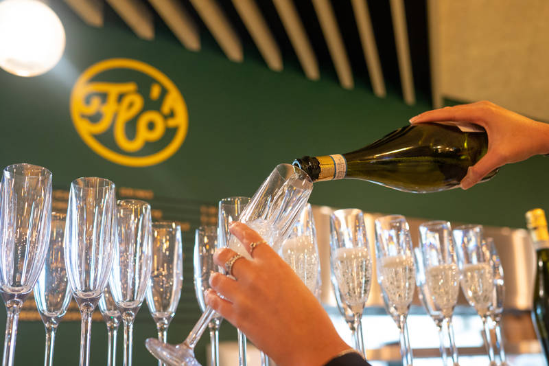 Champagne being poured