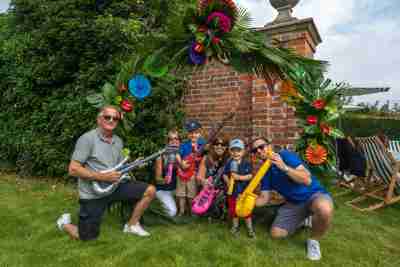 Family at festival