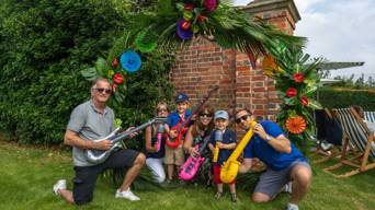 Family at festival
