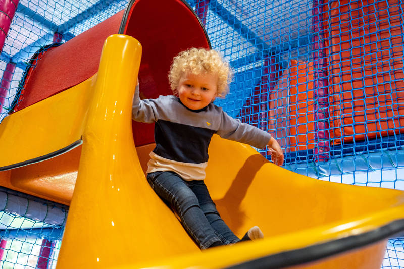 Baby on slide