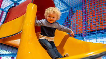 Baby on slide