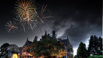 Manor House At Night Edited