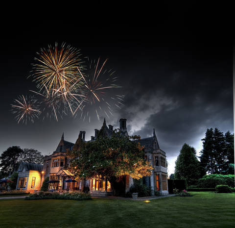 Manor House At Night Edited