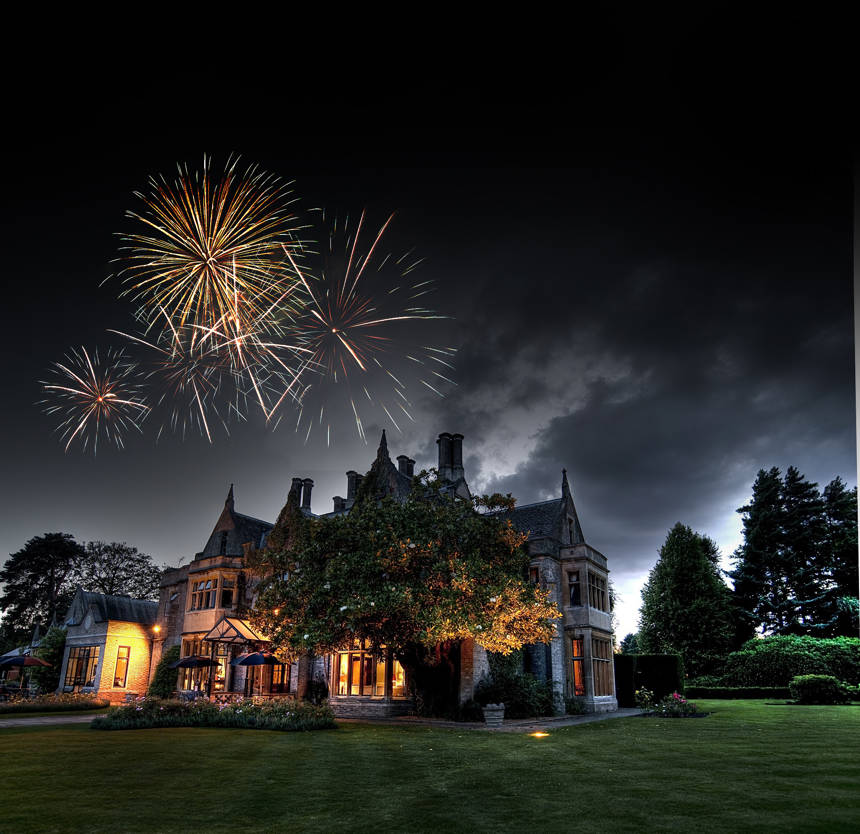 Manor House At Night Edited