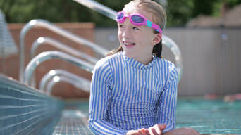 Girl in pool