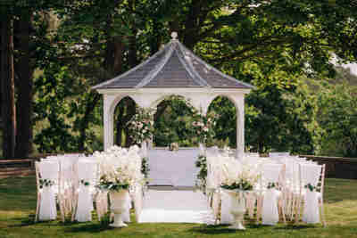 Outdoor wedding ceremony