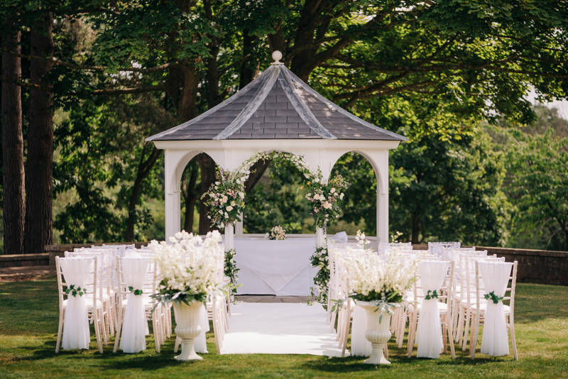Outdoor wedding ceremony