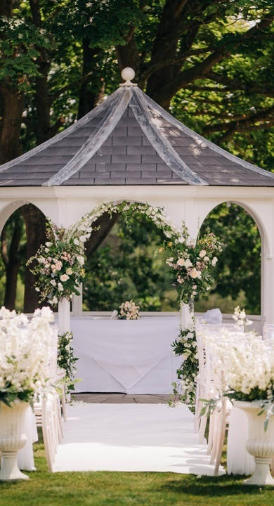 Outdoor wedding ceremony